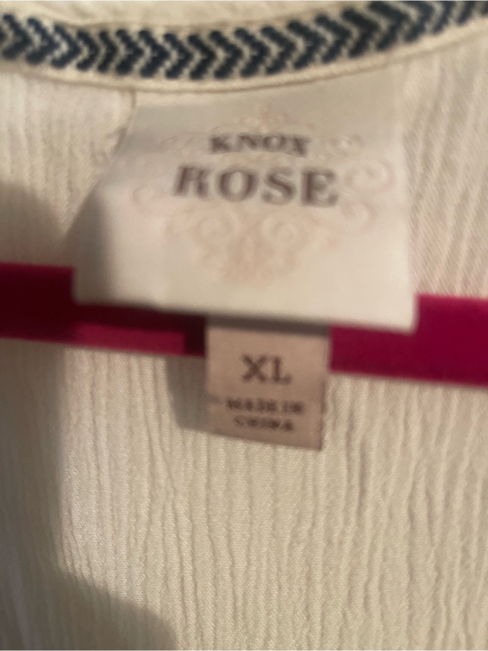 Knox Rose White V-Neck Embroidered Floral Tunic - Picture 2 of 3